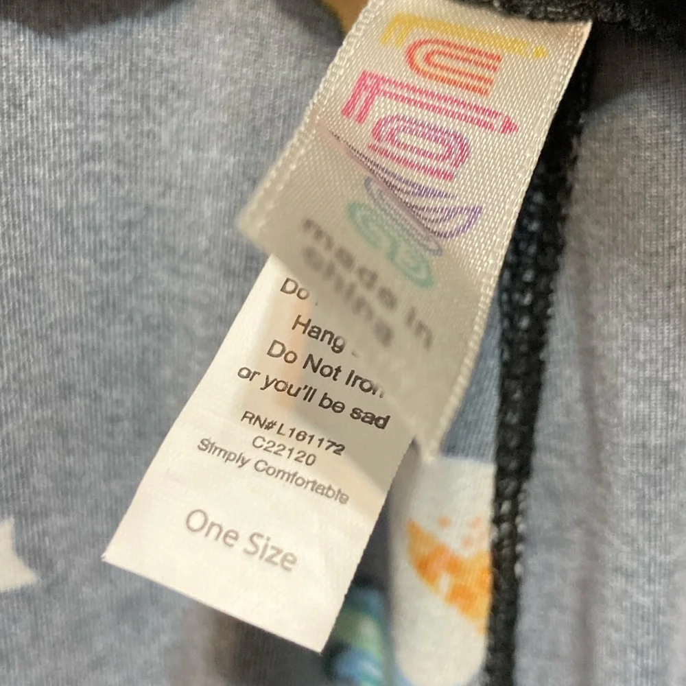 LuLaRoe One Size planets aliens galaxy astronaut leggings EUC 6224 - Picture 3 of 4